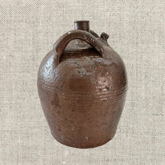 19c French Provincial Stoneware Olive Oil Jug - Picture 3 of 4